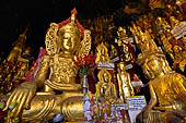 Inle Lake Myanmar. Pindaya, the famous Shwe Oo Min pagoda, a natural cave filled with thousands of gilded Buddha statues. 